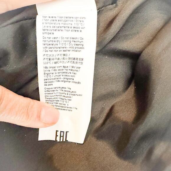 Iceberg Leather Collar Black Blazer Open Jacket Front Pockets Size 44 MINT - Picture 3 of 8